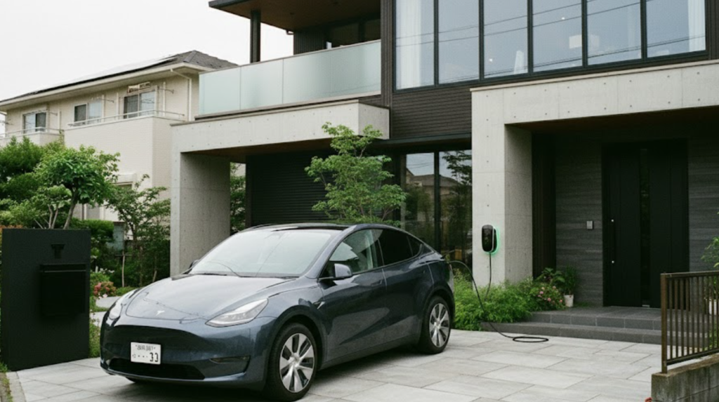 テスラ 自宅充電