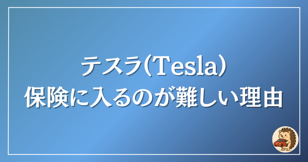 テスラ　保険難しい理由