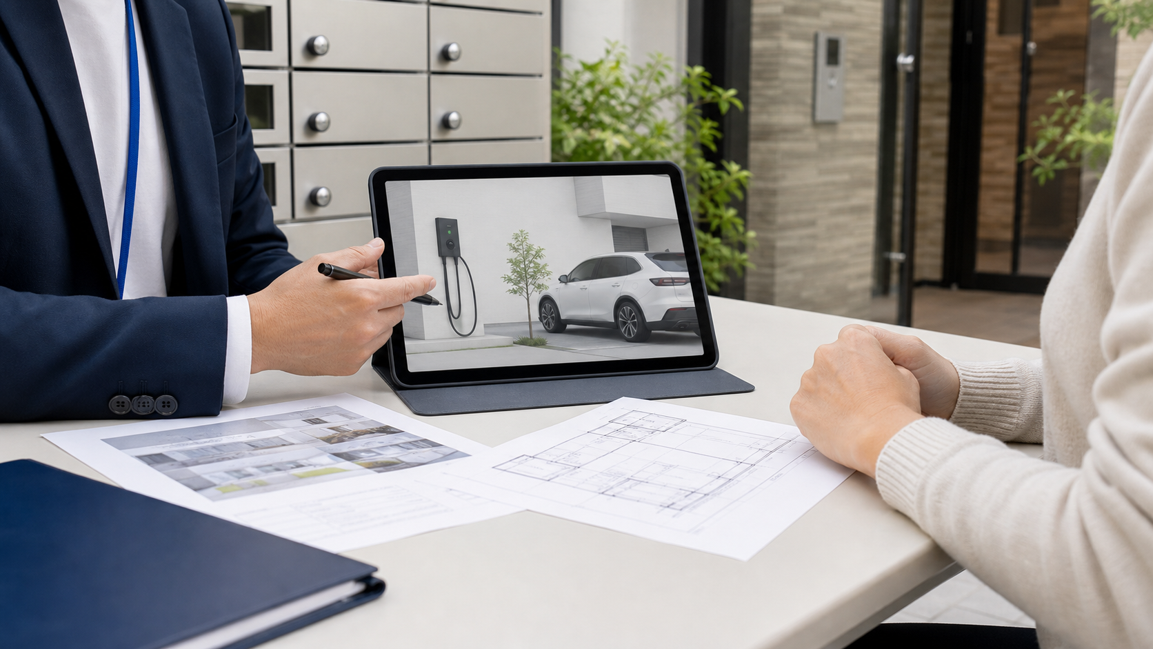 新型モデルYジュニパー向け賃貸マンション充電設備相談のイメージ