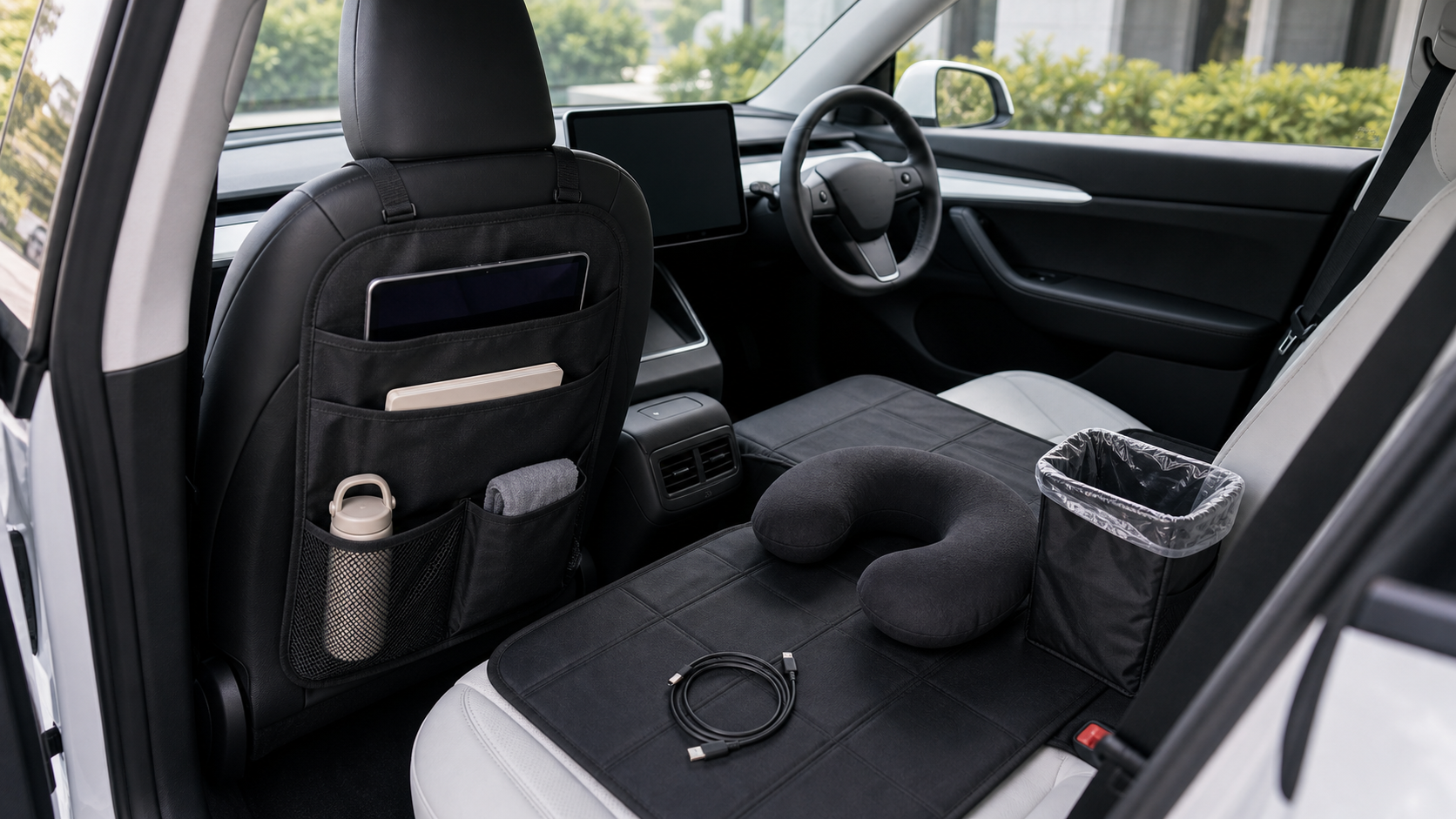 新型Model Y Juniper右ハンドル車内の快適アクセサリーのイメージ