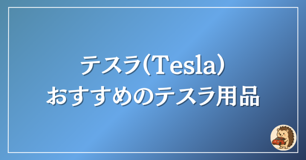 テスラ　おすすめのテスラ用品