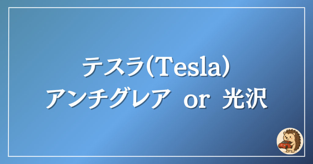 テスラ アンチグレアと光沢