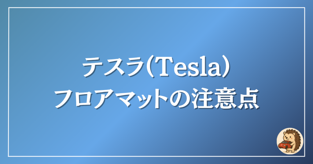テスラ　フロアマットの注意点
