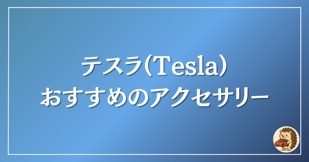 テスラ おすすめのアクセサリー