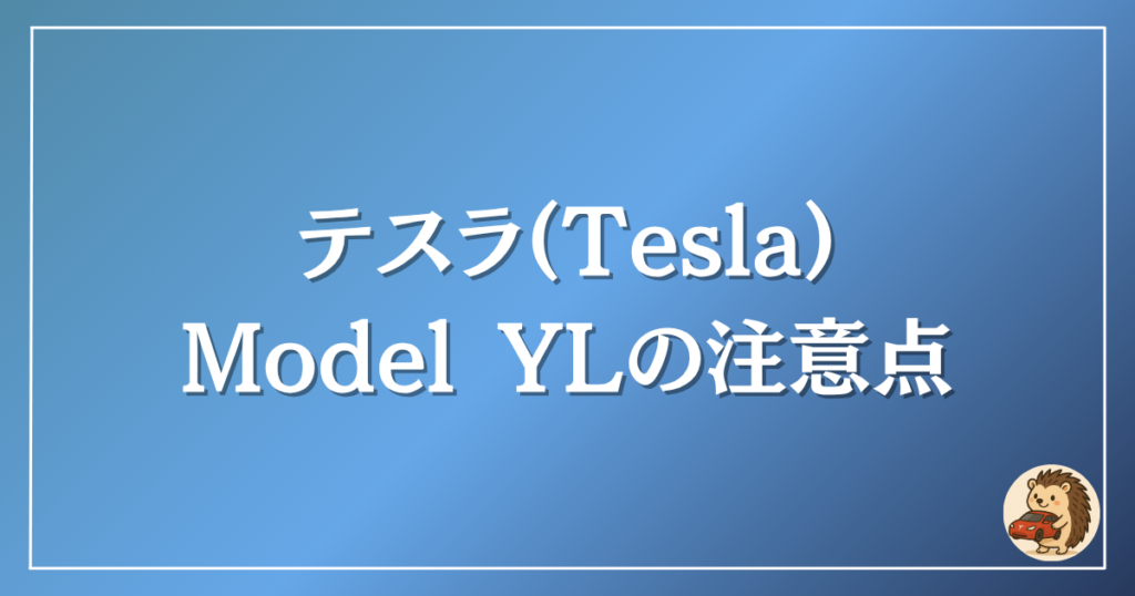 テスラ　モデルYLのポイント