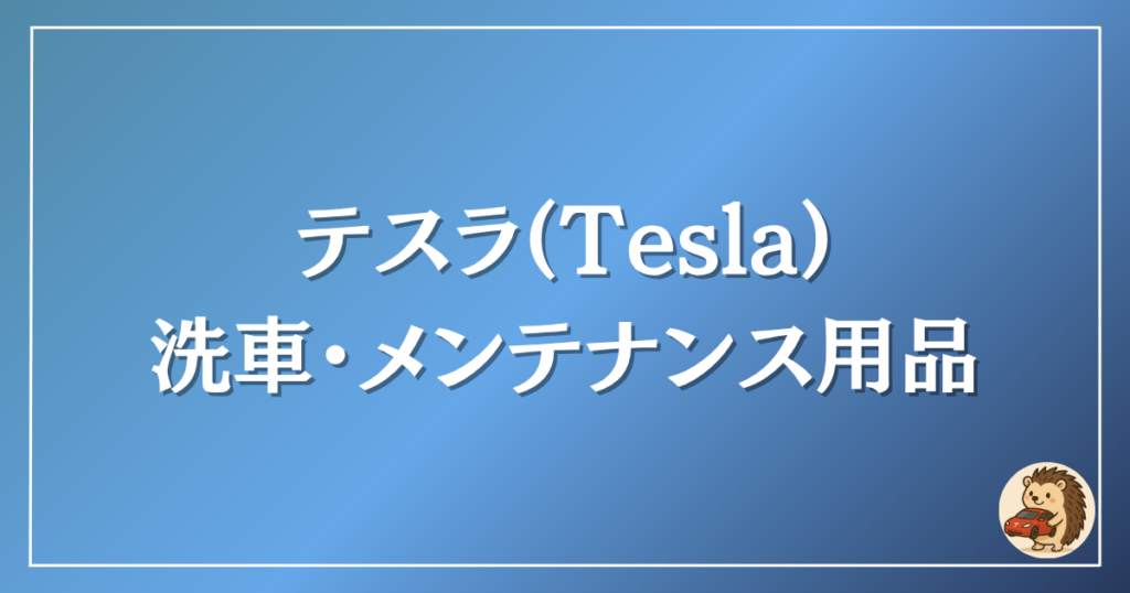 テスラ　洗車・メンテナンス用品
