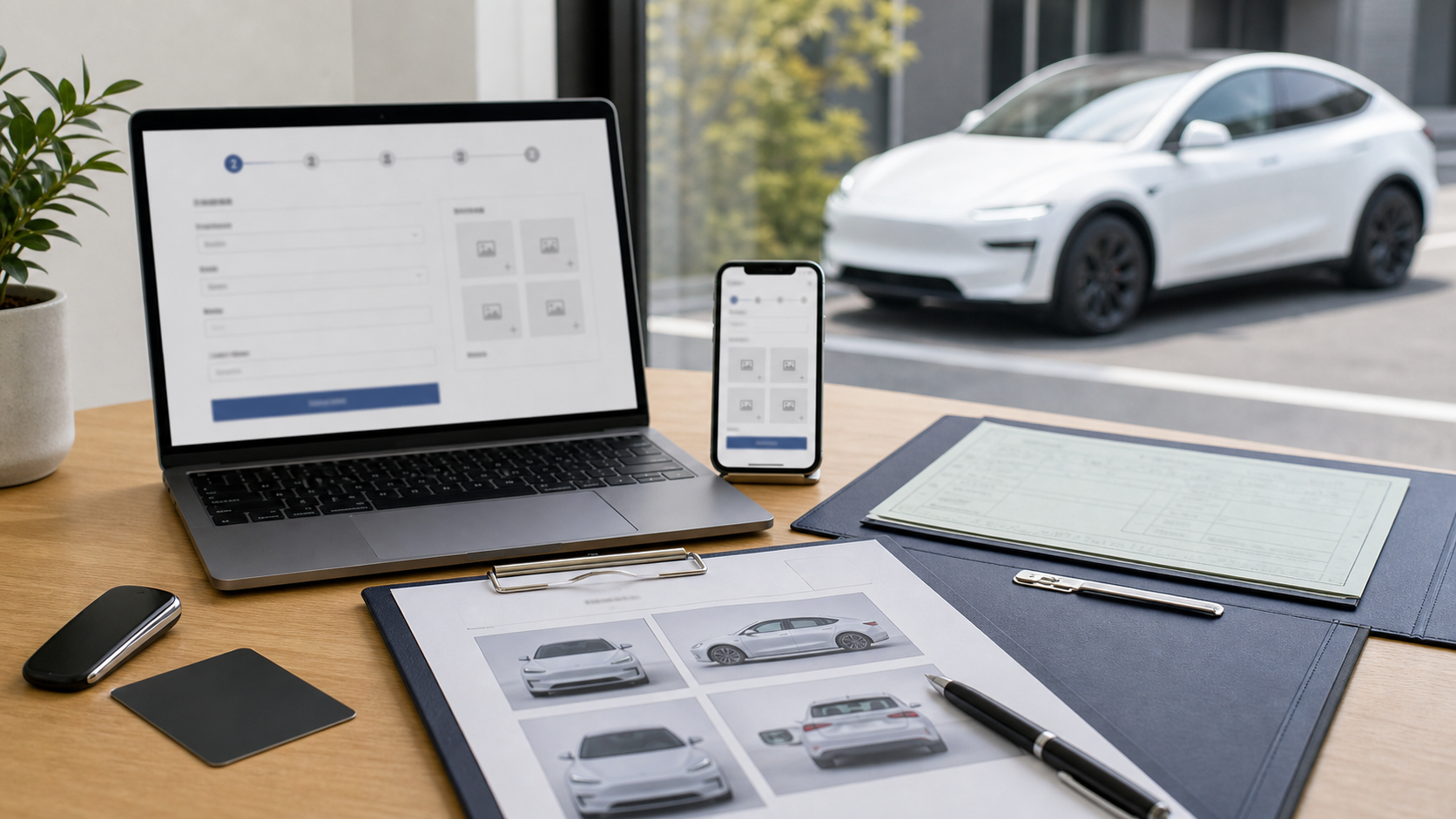 Tesla公式下取りのオンライン手続きを確認するイメージ