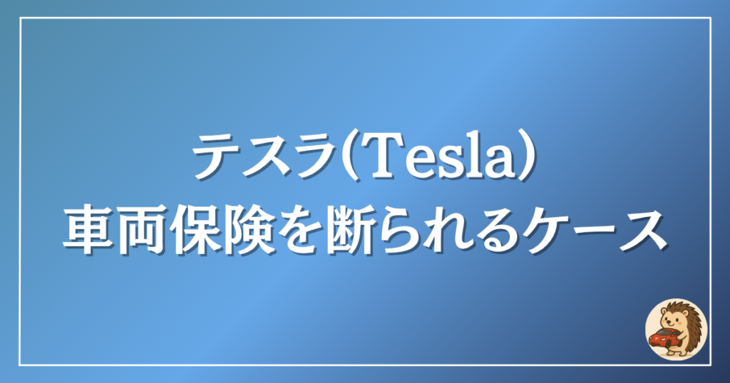 テスラ　車両保険を断られるケース