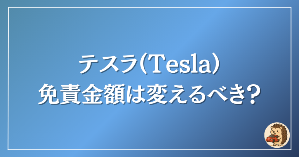 テスラ　免責金額は変えるべき？
