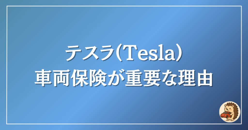 テスラ　車両保険が重要な理由