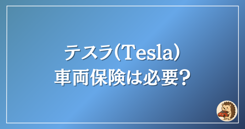 テスラ　車両保険は必要？