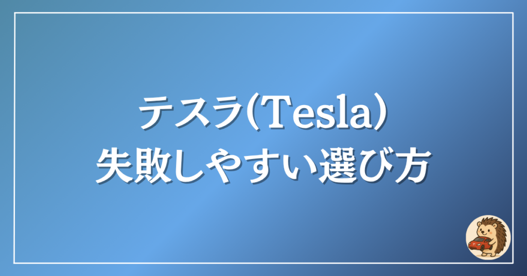 テスラ　失敗しやすい選び方