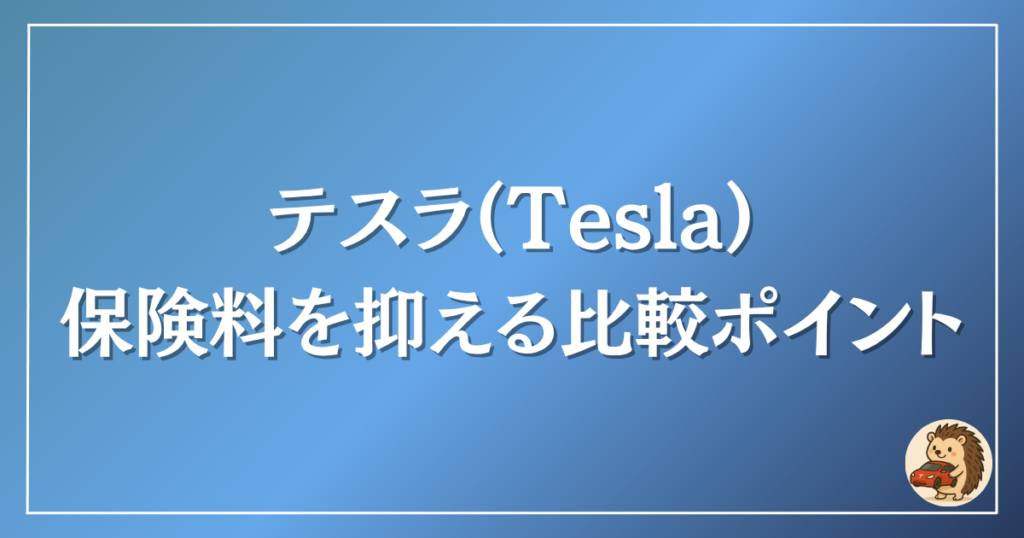 テスラ 保険料を抑えるポイント