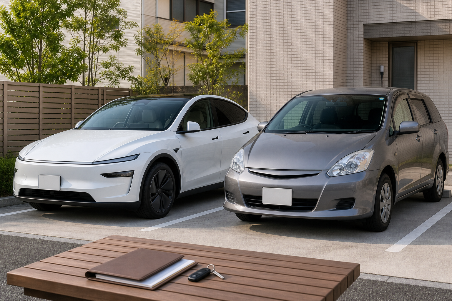 テスラでセカンドカー割引を検討する2台持ちのイメージ