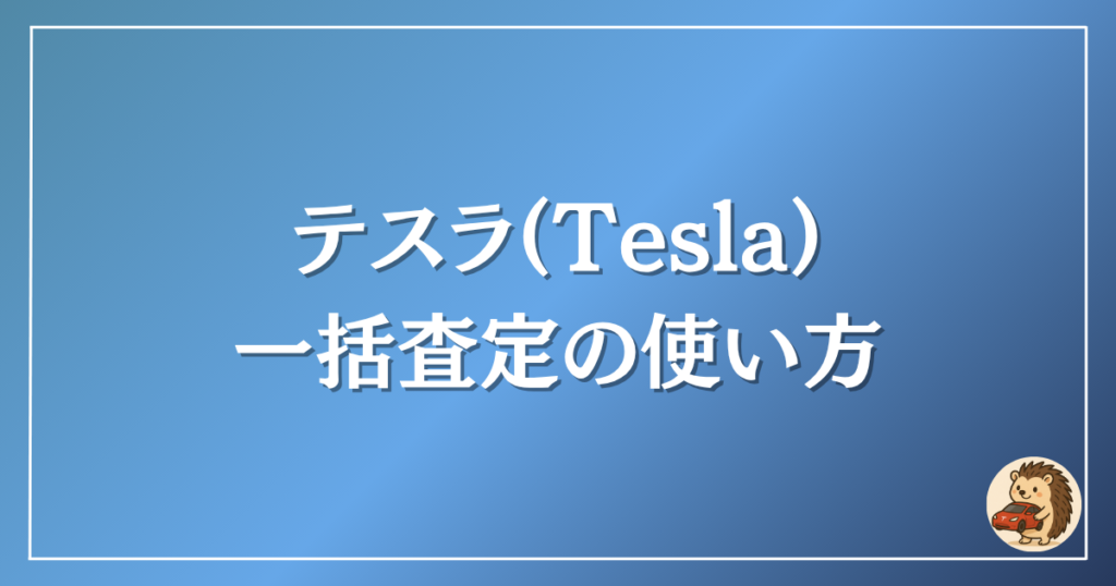 テスラ 一括査定の使い方