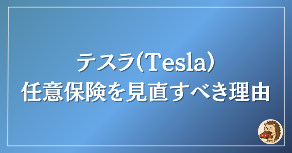 テスラ　任意保険を見直すべき理由
