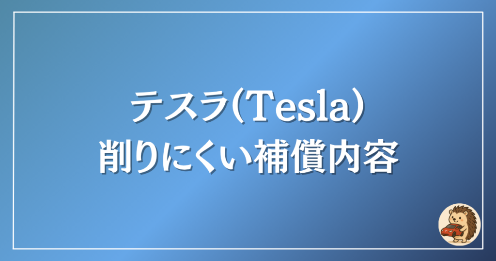 テスラの削りにくい補償内容