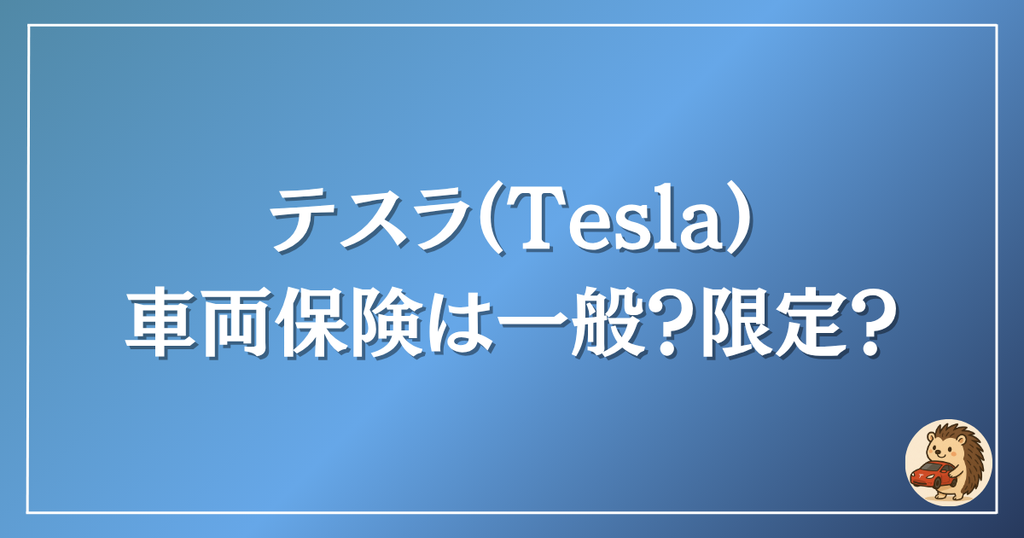 テスラ　車両保険は一般？限定？
