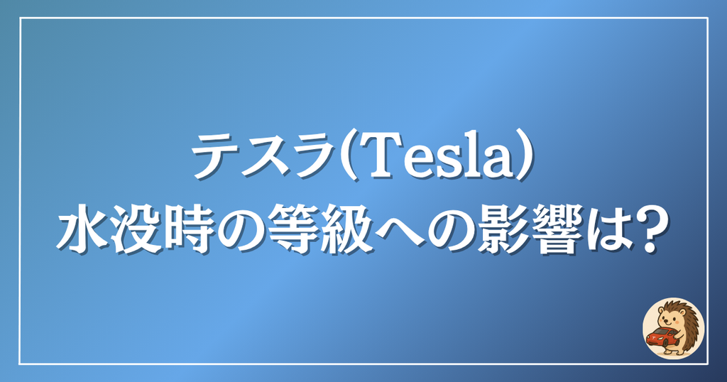 テスラ　水没時の等級への影響は？
