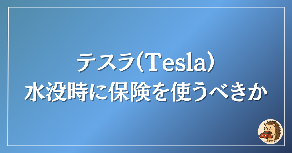 テスラ　水没時に保険を使うべきか